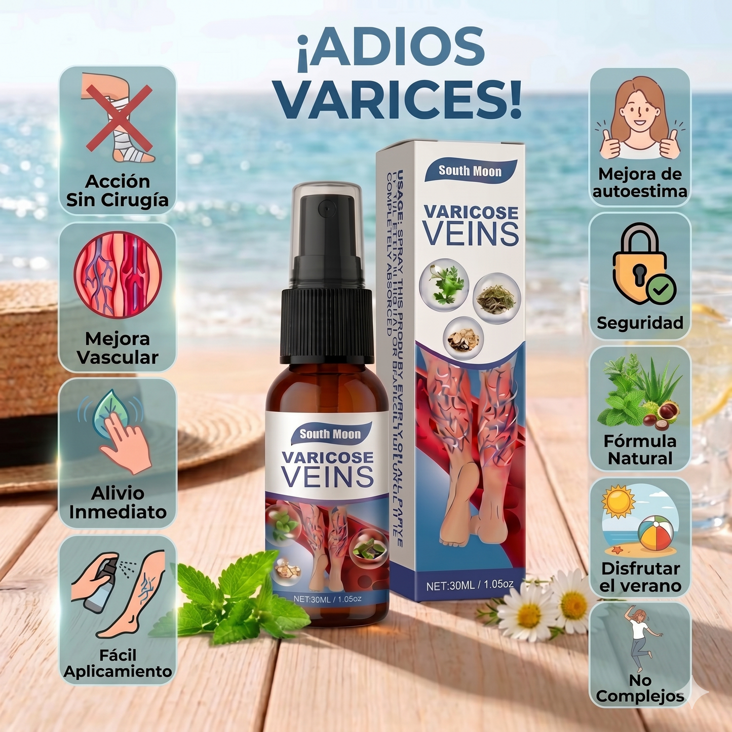 VARIVEINS™ - SPRAY VARICES, RECUPERA TUS PIERNAS LISAS EN SEGUNDOS